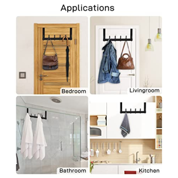 Over The Door Hooks for Coats, Towels and Bags