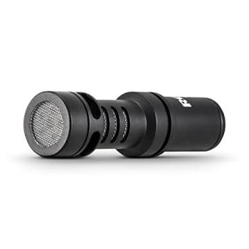 Rode VideoMicro Compact On-Camera Microphone with Rycote Lyre Shock Mount, Auxiliary, Black