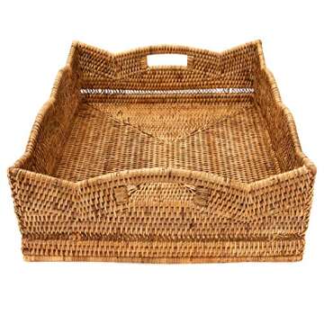 Artifacts Rattan Basket, One Size, Honey Brown