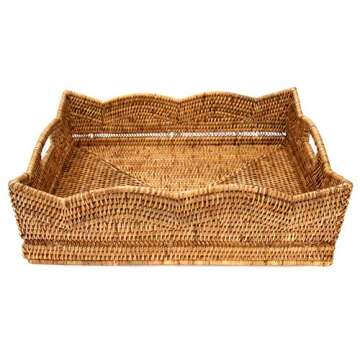 Artifacts Rattan Basket, One Size, Honey Brown