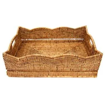 Artifacts Rattan Basket, One Size, Honey Brown