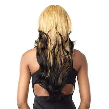 Sensationnel Vice lace front wigs - unit 10 5 inch Deep part synthetic preplucked hairline (LT613/PINK)