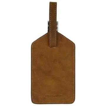 Personalized Monogrammed Leather Luggage Tags - 2 Pack