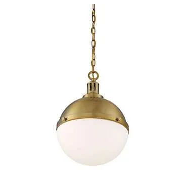 Savoy House 7-203-2-322 Lilly 2-Light Warm Brass Pendant (13" W x 18"H)