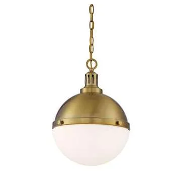 Savoy House 7-203-2-322 Lilly 2-Light Warm Brass Pendant (13" W x 18"H)