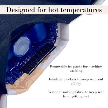 Little Bum Coolers Original Car Seat Cooler Washable Insulated Ice Pack Infant Car Seat Cooling Cushion Mat for Hot Weather Multifunctional Baby Cooling Pad (Sun)