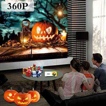 ARTLII 1080P Mini Projector - Portable & Compact Fun