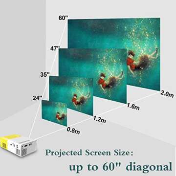 ARTLII 1080P Mini Projector - Portable & Compact Fun