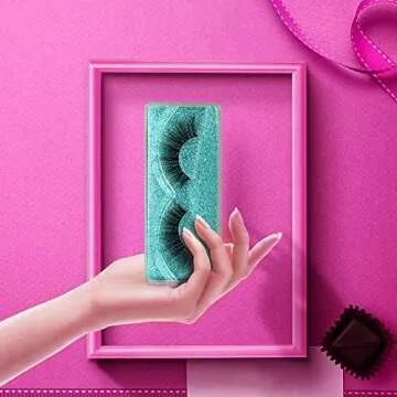 False Eyelashes Wispy 18 mm Natural 3D Faux Mink Lashes Pack 10 Pairs 10 Styles Mixed Soft Reusable Fake Eyelashes Bulk with Glitter Portable Boxes