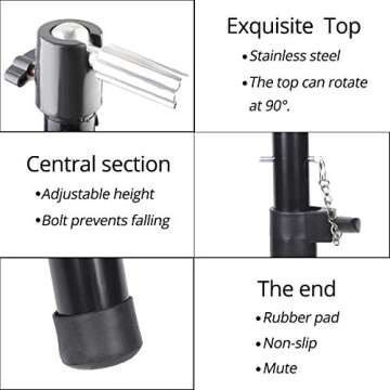 AliLeader 55 Inch Wig Stand Tripod Mannequin Head Stand Heavy Duty Wig Stand Tripod with Head Wig He...