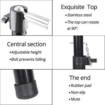 AliLeader 55 Inch Wig Stand Tripod Mannequin Head Stand Heavy Duty Wig Stand Tripod with Head Wig He...