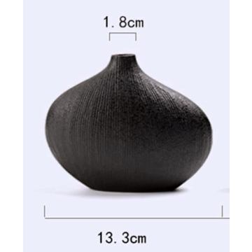 NEWQZ Decorative Vase, Small Black Ceramic Vase for Tabletop Decor, Stoneware for Floral Flower,4.7" H