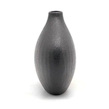 NEWQZ Decorative Vase, Small Black Ceramic Vase for Tabletop Decor, Stoneware for Floral Flower,4.7" H