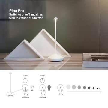 Zafferano Pina Pro LED Lamp - Rechargeable & Stylish