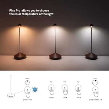 Zafferano Pina Pro LED Lamp - Rechargeable & Stylish