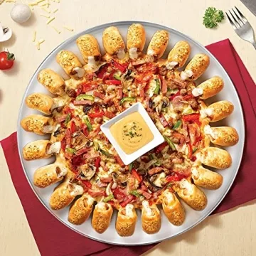 Deedro Stainless Steel Pizza Pans, 13½ Inch, 2 Pack