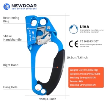 NewDoar Ascender for Climbing and Roofing Gear Safety Certified