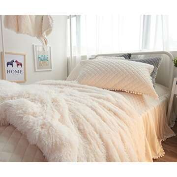 Ceruleanhome 1pc 100% Velvet Flannel Duvet Cover, Solid Color, No Inside Filler, Zipper Close (Queen 1pc Duvet Cover, White)