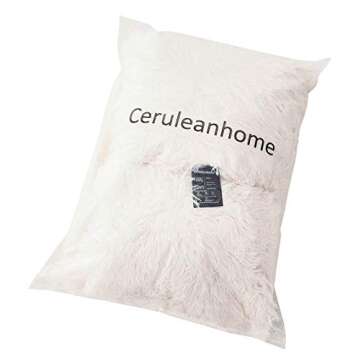 Ceruleanhome 1pc 100% Velvet Flannel Duvet Cover, Solid Color, No Inside Filler, Zipper Close (Queen 1pc Duvet Cover, White)