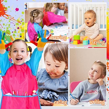 Zkptops Kids Art Smocks Waterproof for Ages 3-7