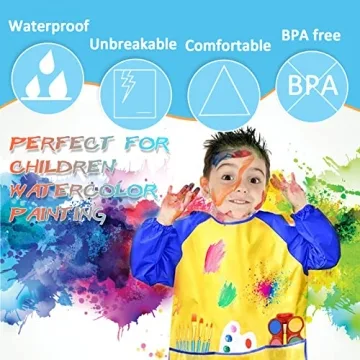 Zkptops Kids Art Smocks Waterproof for Ages 3-7