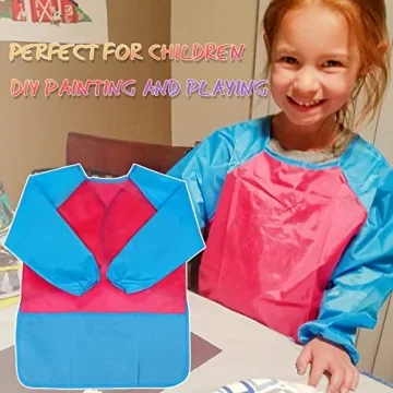 Zkptops Kids Art Smocks Waterproof for Ages 3-7