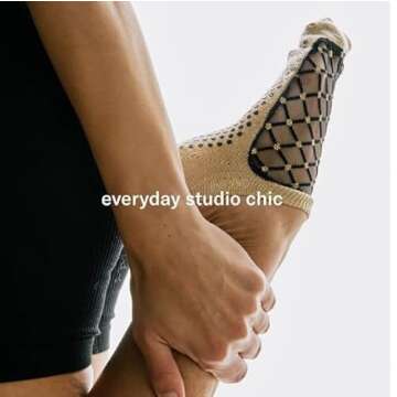 Stylish SHASHI Ballet Tie Grip Socks for Women - Perfect for Dance and Yoga