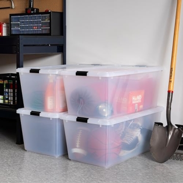 IRIS USA 91 Quart Stackable Storage Bins with Lids