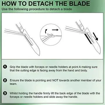 Pack of 15 Surgical Blades 10 and Stainless Steel Scalpel Handle, Size 10 Scalpel Blades with Scalpel Handle, High Carbon Steel Dermablade Scalpels Surgical 10 Blades, Dermaplaning Tool for Face