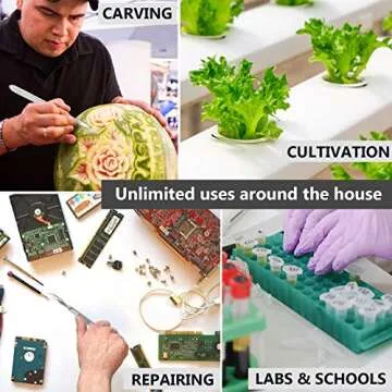 Pack of 15 Surgical Blades 10 and Stainless Steel Scalpel Handle, Size 10 Scalpel Blades with Scalpel Handle, High Carbon Steel Dermablade Scalpels Surgical 10 Blades, Dermaplaning Tool for Face