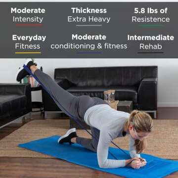 THERABAND Resistance Bands, 6 Yard Roll Professional Latex Elastic Band For Upper & Lower Body, Core...