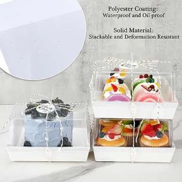 JuneHeart 30 Pack Disposable Charcuterie Boxes with Lids