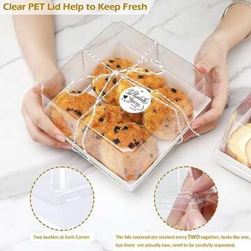 JuneHeart 30 Pack Disposable Charcuterie Boxes with Lids
