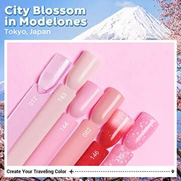 Modelones 12 Pcs Dip Powder Nail Kit Starter, 6 Colors Popular Nude Pink Dipping Powder Essential Liquid Set with Top/Base Coat Activator Manicure Tool for French Nail Art DIY Salon Gifts