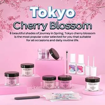 Modelones 12 Pcs Dip Powder Nail Kit Starter, 6 Colors Popular Nude Pink Dipping Powder Essential Liquid Set with Top/Base Coat Activator Manicure Tool for French Nail Art DIY Salon Gifts