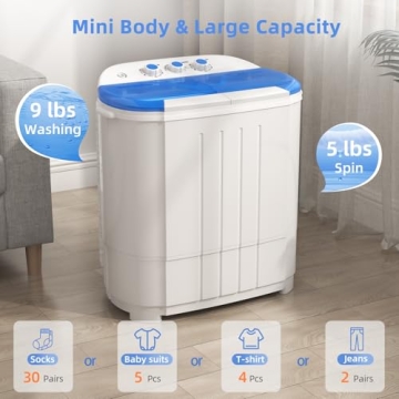 VCJ Compact Twin Tub Washing Machine for Apartments