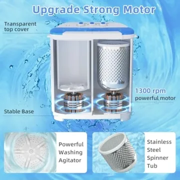 VCJ Compact Twin Tub Washing Machine for Apartments