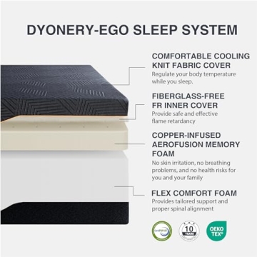 Dyonery King 14 Inch Memory Foam Mattress - Exceptional Comfort
