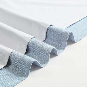 WEST LAKE 102 Inches Long Dusty Blue Bailey Pinch Pleat Full Blackout Curtains with Liners,Linen Textured Drapes for Modern Bedroom Living Room,Thermal Insulating Backtab Window Treatment,40"Wx102"Lx2