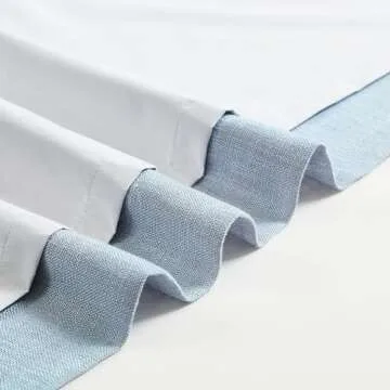 WEST LAKE 102 Inches Long Dusty Blue Bailey Pinch Pleat Full Blackout Curtains with Liners,Linen Textured Drapes for Modern Bedroom Living Room,Thermal Insulating Backtab Window Treatment,40"Wx102"Lx2