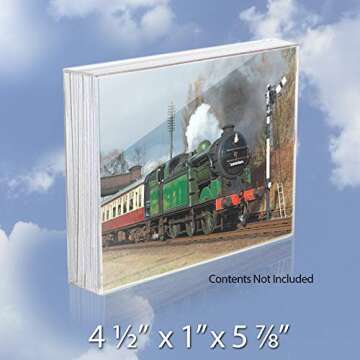 NobleWorks - Discontinued Card -50 Crystal Clear Boxes (4.5 x 1 x 5.87 Inch) - Protects Photos, Party Favors, A2 Envelope Protectors - Easy Set-up Plastic Box BOX4-1/2X1X5-7/8-B50 BOX4-1/2X1X5-7/8-B50