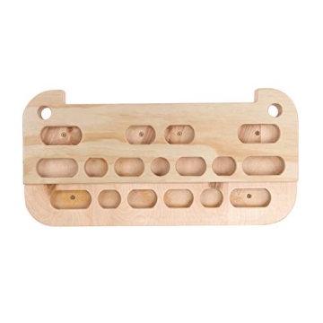 Get Out! Wooden Hangboard - 17 Holds for Rock Climbing & Grip Training