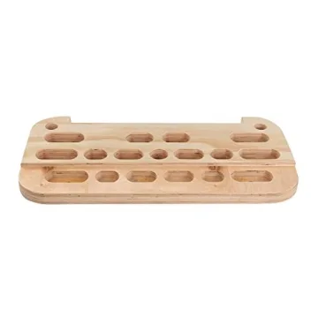 Wooden Hangboard for Rock Climbing Grip Training - 17 Holds