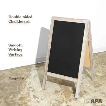 Ilyapa Wooden A-Frame Sign - Magnetic Sidewalk Chalkboard