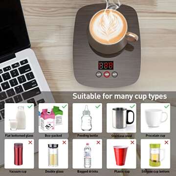 Mug Warmer - Electric Coffee Cup Warmer with 3 Settings