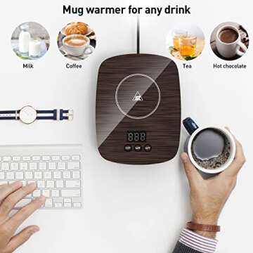 Mug Warmer - Electric Coffee Cup Warmer with 3 Settings