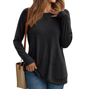 AUTOMET Women's Long Sleeve Casual Loose Fit Shirt - Trendy Fall Fashion 2024