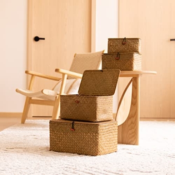 Natural Seagrass Storage Baskets - Elegant Organization Solutions