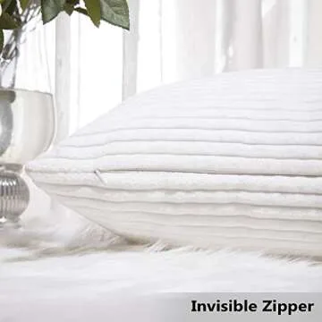 Home Brilliant White Euro Shams Set of 2 Pillow Covers