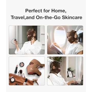 JOVS 4D Laser Light Therapy Mask, Red Light Therapy for Face with 4 Different Wavelength Adopted FPT Concentrated Technology, 3 Modes Portable Face Mask for Anti-aging